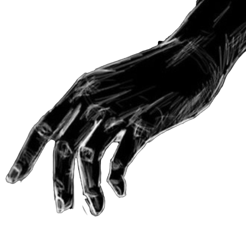 Hand reaching downward